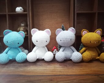 amigurumi Doudou  Chat au crochet  choisissez votre couleur