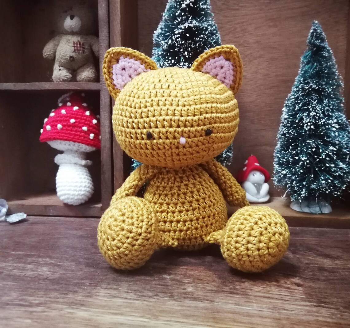 Doudou Chat Géant 50 Cm En Crochet (amigurumi) - Pièce Unique Faite Main - Occasion