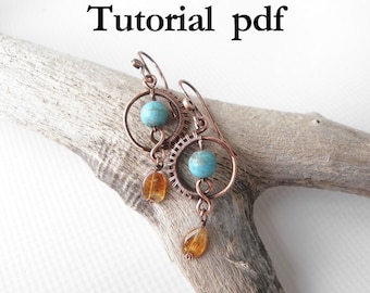 Jewelry Tutorial Earrings for beginners How to make Simple earrings without soldering