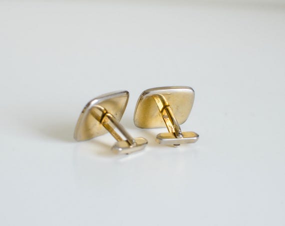 Vintage Large rectangular cufflinks with abalone … - image 5