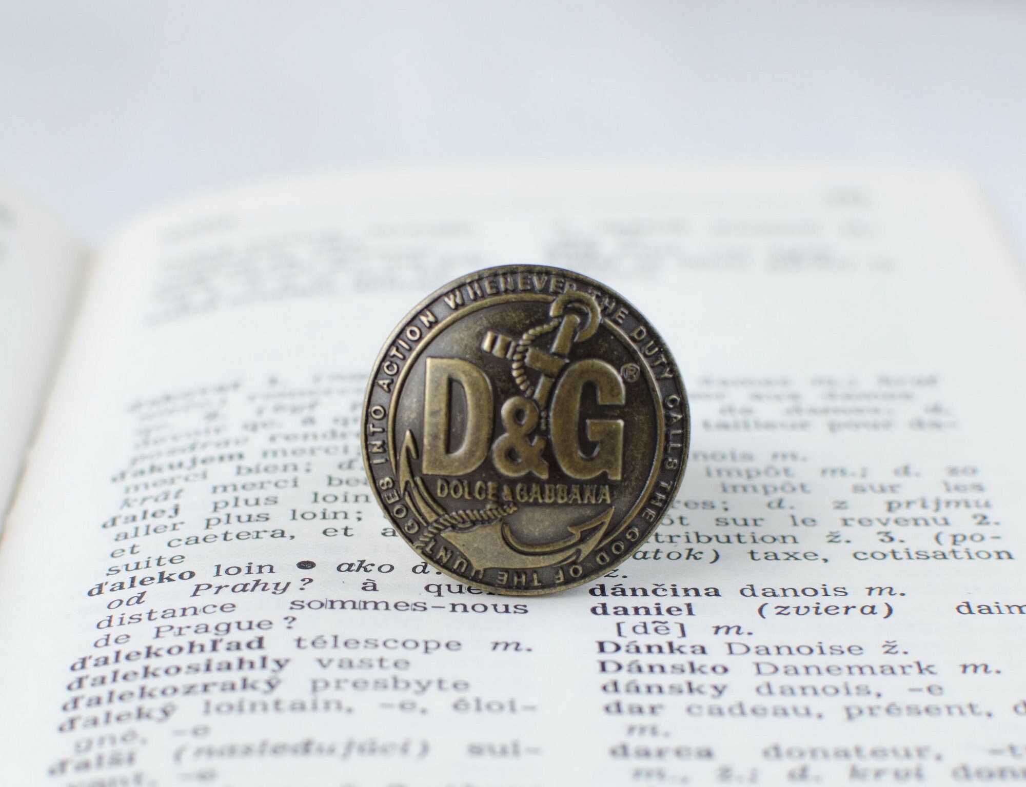 Buy Vintage D G Nautical Men Ring Dolce Gabbana Large Ring With