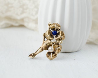Broche Vintage En Plaqué Argenté Avec Améthyste – Amerikaner – Occasion – Jolie Pièce