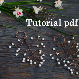 Jewelry Tutorial for beginners, how to make simple Twig earrings in wire  wrap technics