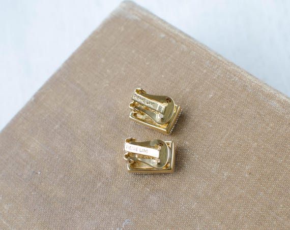 Pierre Lang small rectangular clip-on earrings wi… - image 7
