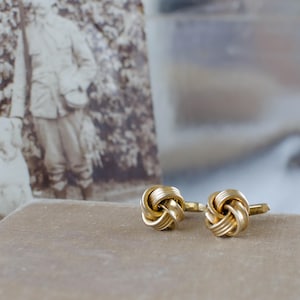 Vintage knot cufflinks colt tone Gift for men