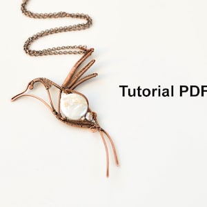 Hummingbird pendant Wire wrap jewelry Tutorial, step by step lesson  for intermediate, DIY project wirewrap jewelry