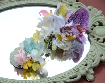 CORSAGE ET BOUTONNIÈRES tropicaux | Fleur au poignet et boutonnière | Fleurs formelles Soie | Bleu sarcelle, turquoise, rose, bal de promo Fleurs