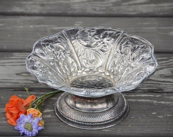 Silver Plate COMPOTE Made in India | Silver Pedestal | Silver Centerpiece Floral Vessel | Silver-Plated Fruit Bowl with Stand | #ZZ1