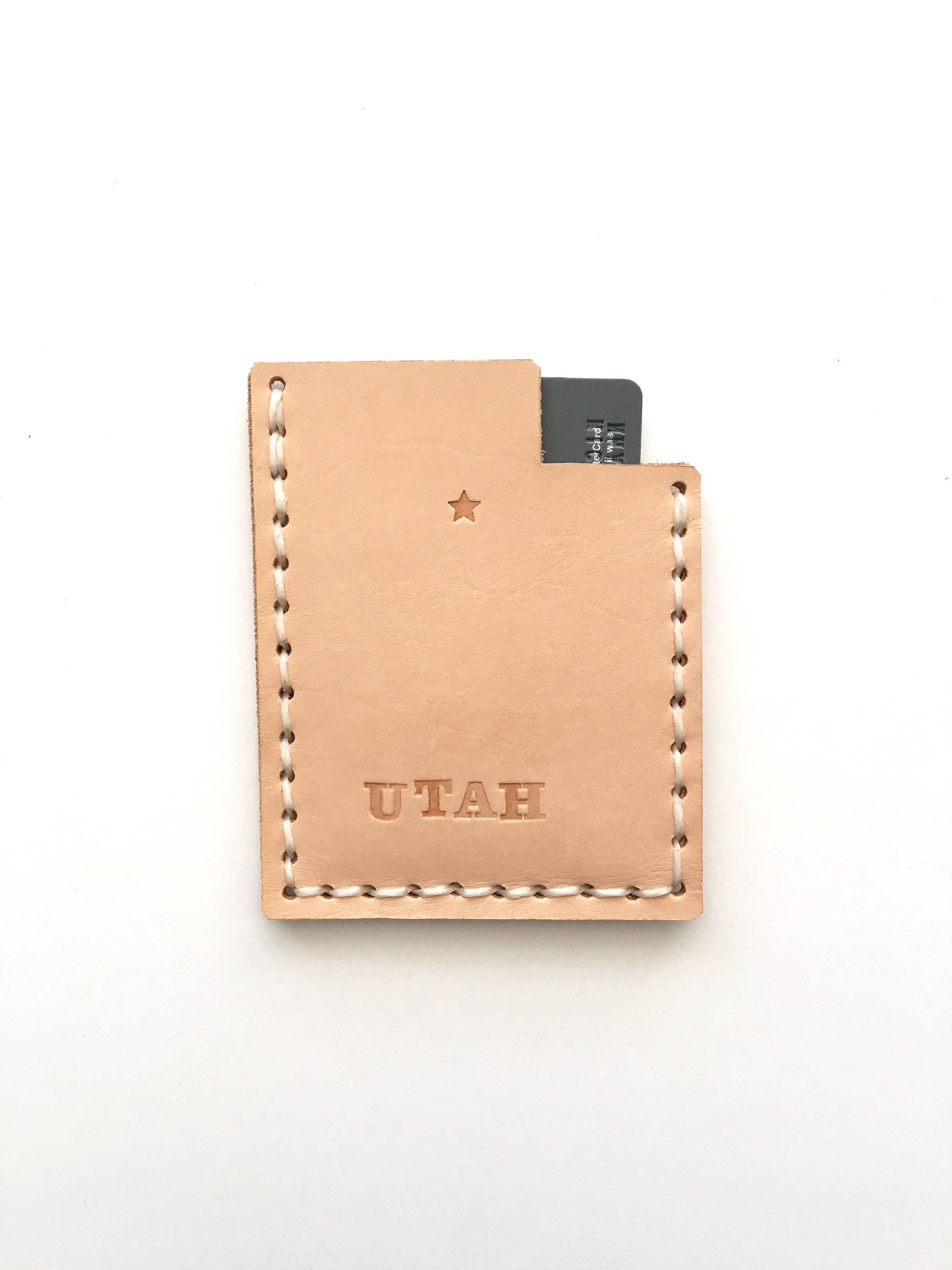 Ready Ship State of Utah Leather Wallet 