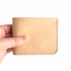 Cartera de cuero plegable con seis bolsillos