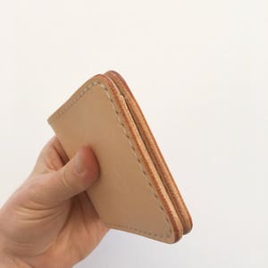 Six Pocket Leather Japanese Style Bifold Wallet veggie tan image 4