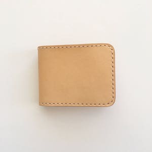 Six Pocket Leather Japanese Style Bifold Wallet veggie tan image 2