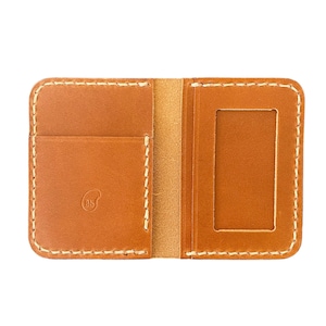 Cartera de piel Buttero con ranura para documento de identidad - marrón