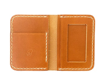 Buttero Leather ID Slot Wallet - brown