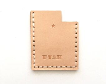 Ready ship! State of Utah Leather Wallet