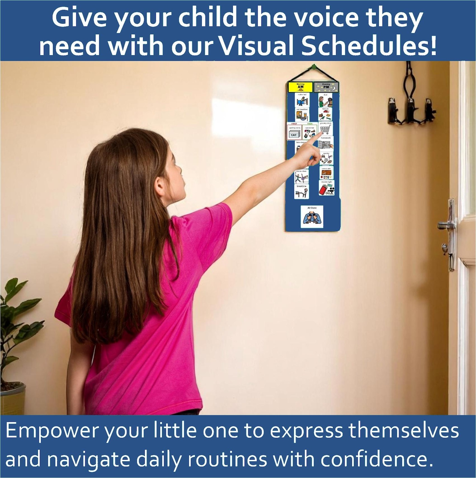 Plastic Visual Schedule for Kids | Autism Daily Routine Chart | ABA ...