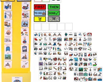 Visual Schedule Autism | PECS Board for Kids | ABA Routine Chart |Daily Schedule for Toddlers |Speech Therapy Communication |ADHD Visual Aid