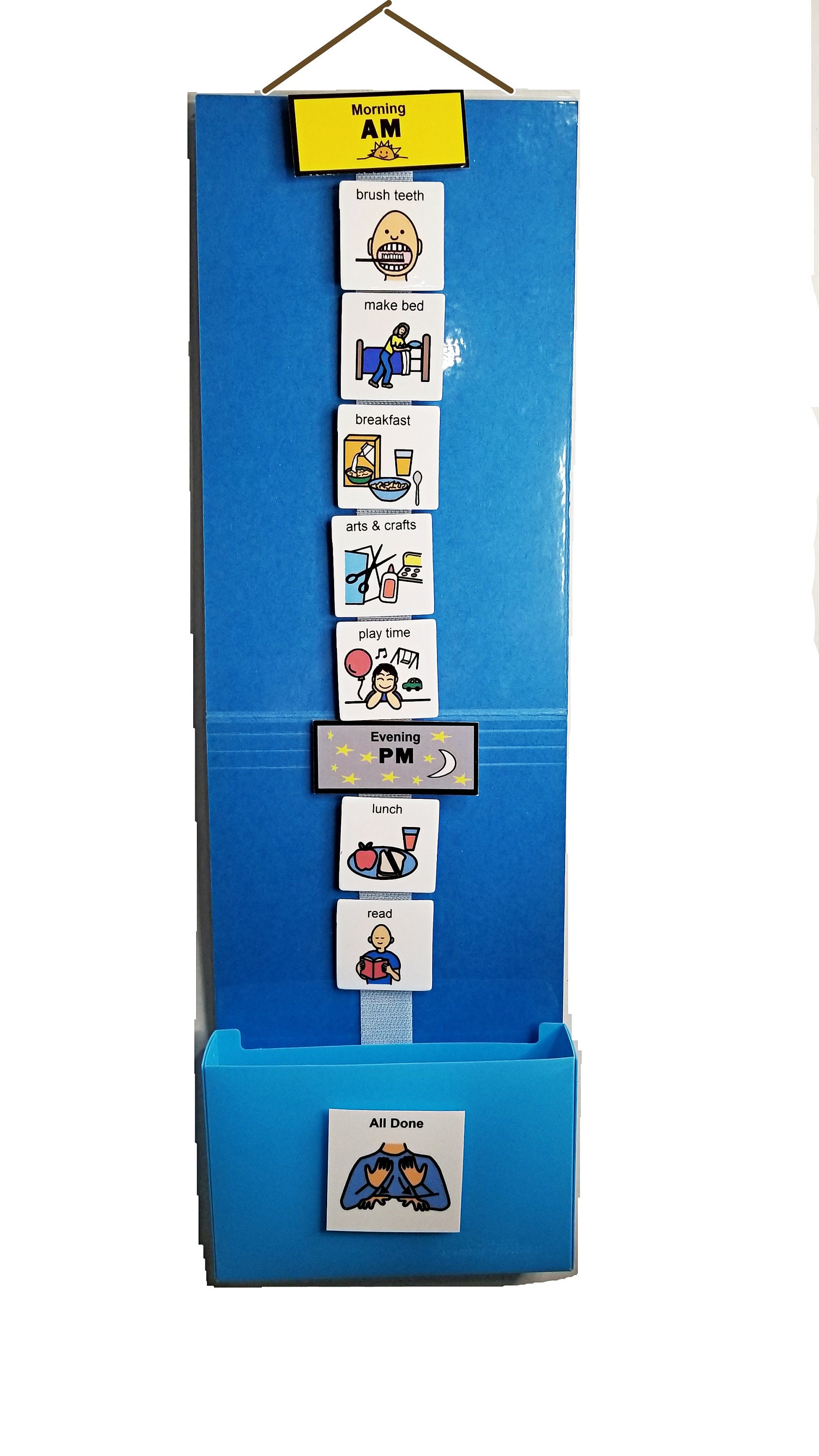 Kids Chore Chart For Two Kids Visual Schedule For Home Day Night Autism ...