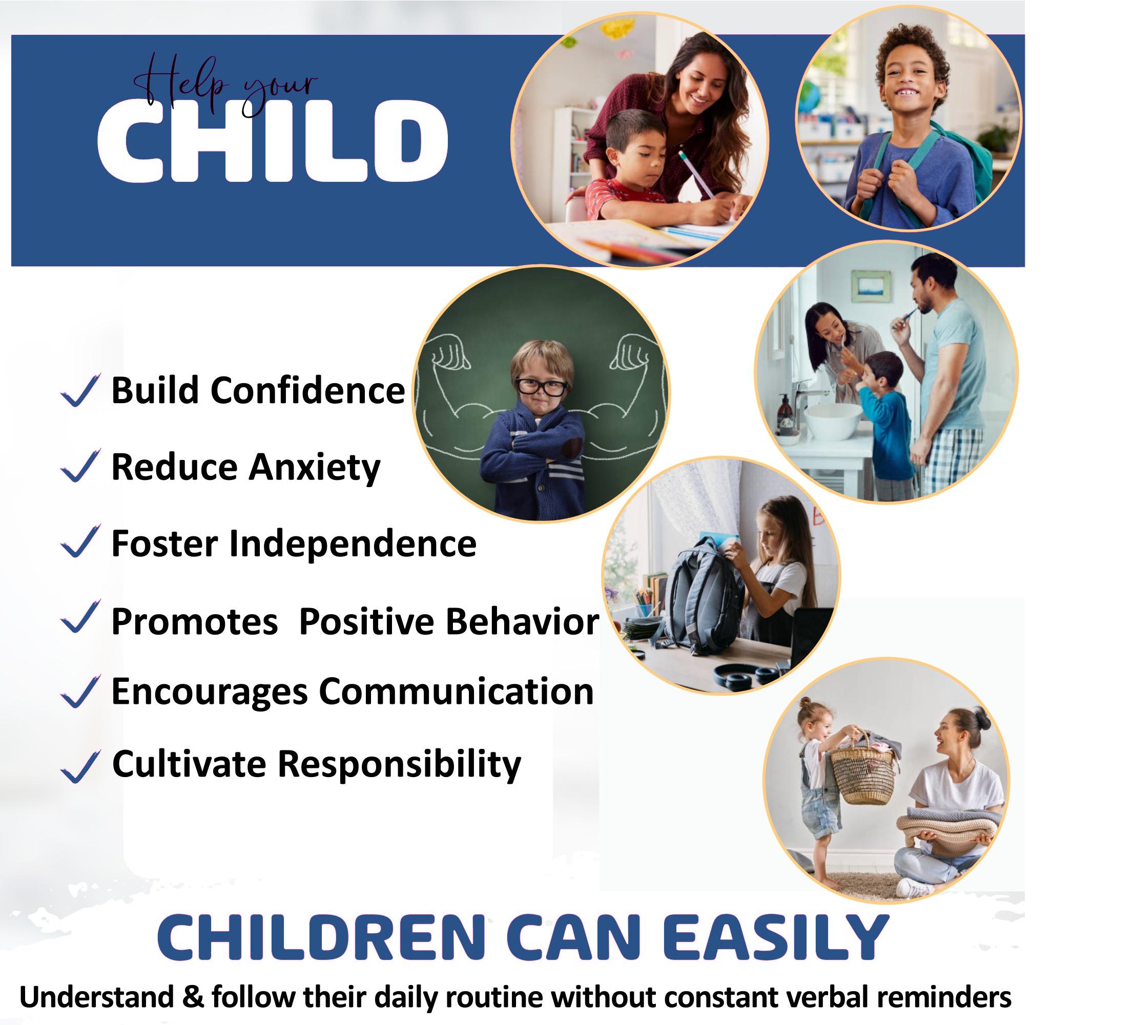 Plastic Visual Schedule for Kids | Autism Daily Routine Chart | ABA ...