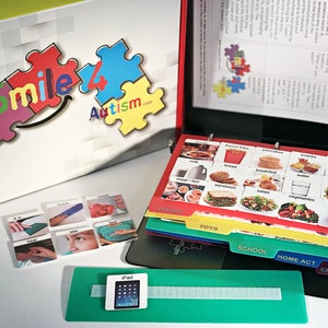 Laminaat Visuele Communicatie Foto Symboolboek, Autisme Taal Flash Cards, Woordenschat, Logopedie leren voor ASS ADD ADHD en apraxie