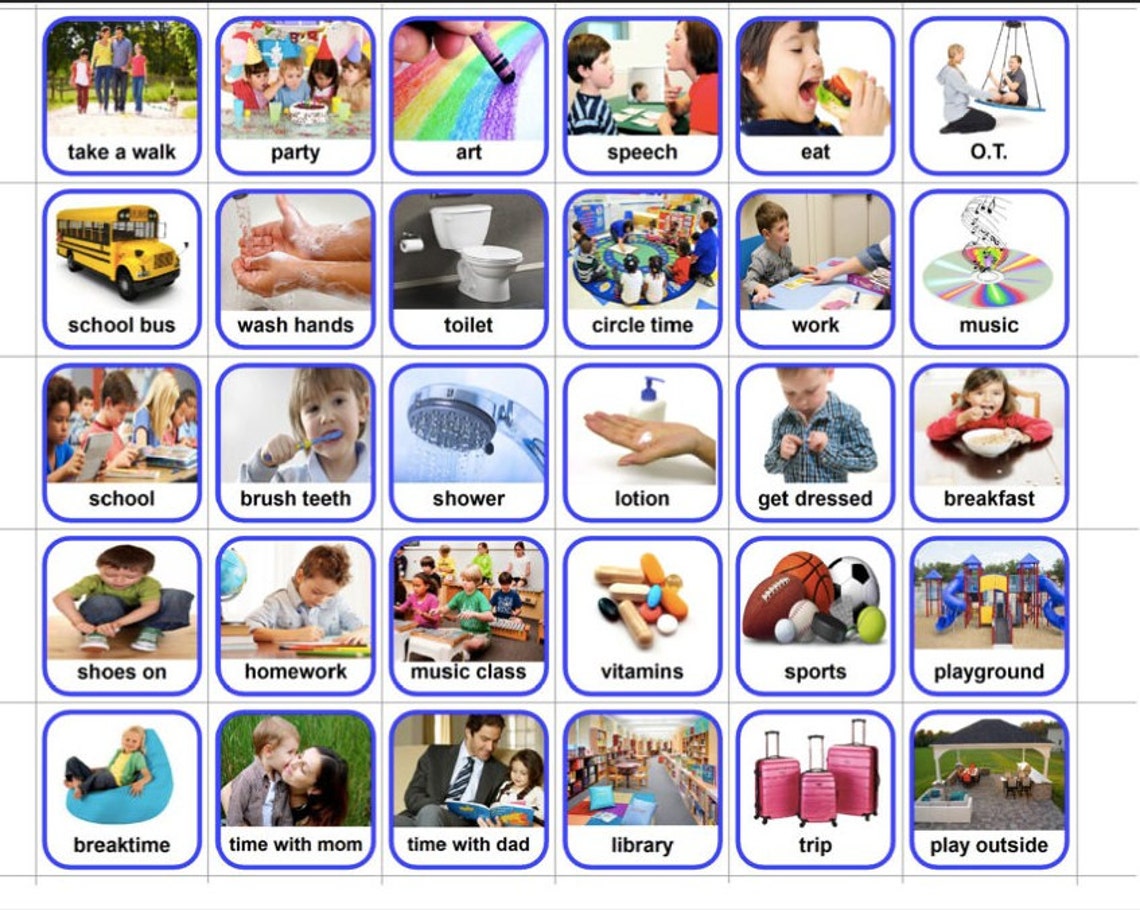 Daily Routine Picture Cards – Visual Schedule for Kids (PDF) - Etsy