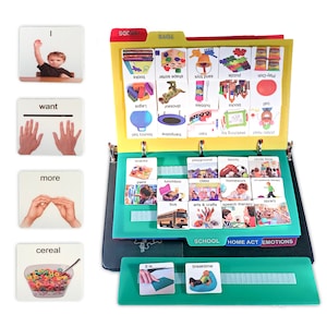 162 Symbol Flash Cards Visual Communication Photo Book, Autism Language, Vocabulary, Learning Speech Therapy ASD ADHD & Apraxia, Montessori!