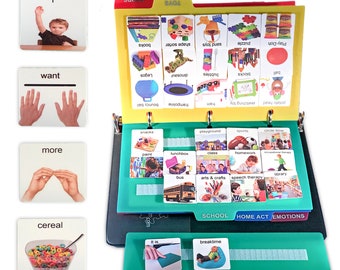 162 Symbol-Lernkarten Visuelle Kommunikation, Fotobuch, Autismus Sprache, Wortschatz, Sprachtherapie ASD ADHS & Apraxie, Montessori!