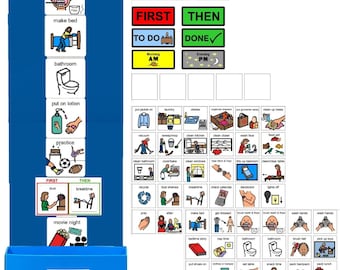 Plastic Visual Schedule for Kids | Autism Daily Routine Chart | ABA Behavior System | Picture Cards | Special Education Tool
