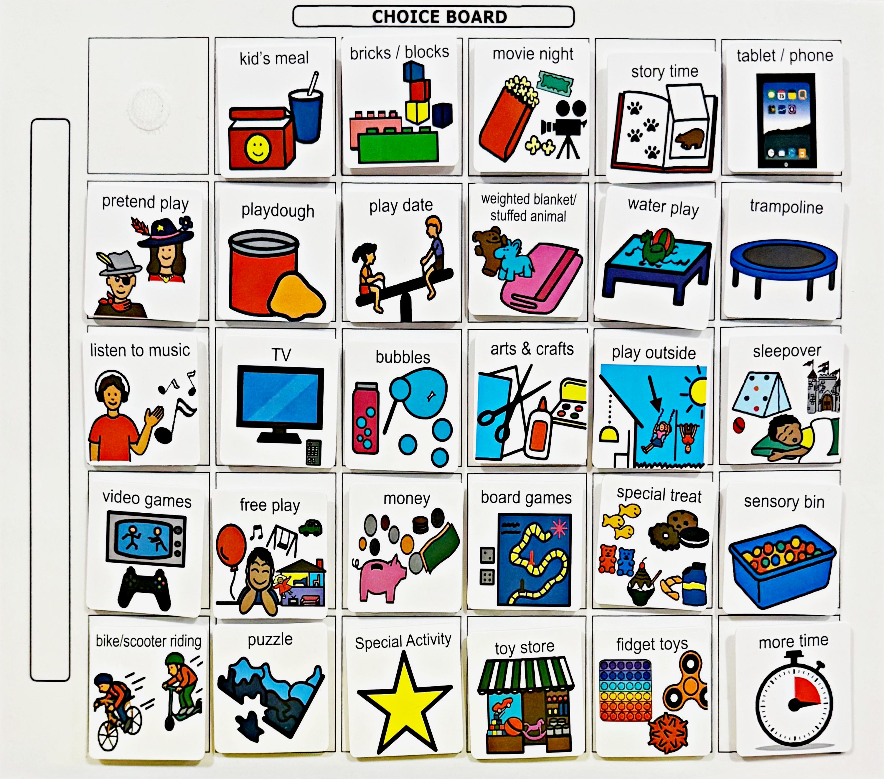 Visual Choice Board for Autism | AAC Communication Board to