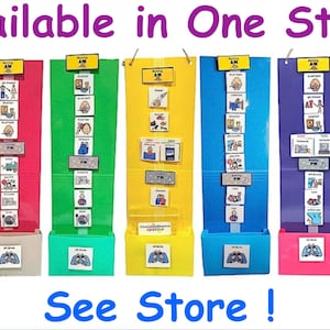 Visual Schedule & Chore Reward Chart Daily Planner with Picture Cards for Routines and Learning Structure at Home, School, and in Centers