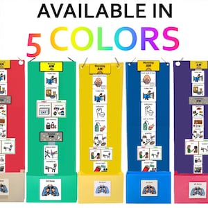 Visual Schedule & Chore Reward Chart Daily Planner with Picture Cards for Routines and Learning Structure at Home, School, and in Centers