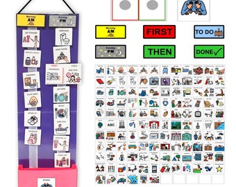 Daily Visual Schedule for Kids with Autism | PECS Communication Board | Help Your Child Build Routine & Independence | ABA Therapy Tool