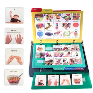 Nieuw groot 162 lamineren fotoboek voor visuele communicatie met kaarten van 2 x 2 inch - Autisme Taal, woordenschat, logopedie leren ASS ADHD