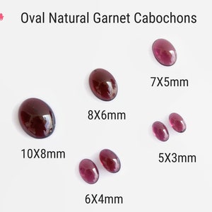 5X3MM Garnet Cabochons / Oval Loose Calibrated Natural Gemstone Cabs / 20 pcs