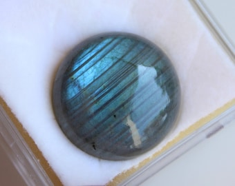 20MM Labradorite Cabochon / Loose Natural Gemstone Cabochon / Blue Labradorite / Semi Precious Large Cabochon / 1 pcs (C)