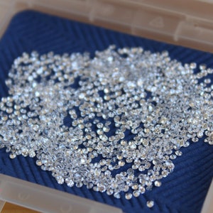 2.00mm White Cubic Zirconia Loose Simulated Diamonds / Swarovski Faceted Zirconia CZ 100 pcs