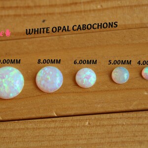 4MM Opal Cabochons / White Opal Cabochon / Round Fire Opal Cabs / Loose Opal / Calibrated Opal / Gemstone Cabochons for Nose Studs 20 Pcs