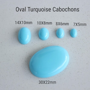 30X22mm Oval Turquoise Cabochon / Reconstituted Blue Turquoise / Loose Gemstone for Jewelry Making / 1 pcs