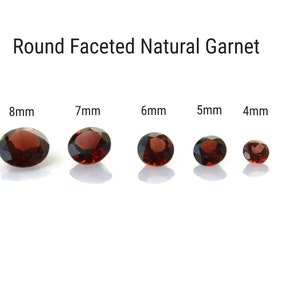 4MM Natural Garnet Faceted / Red Garnet Stone / Round Loose Gemstone / High Quality AAA / January Birthstone / 20 pcs