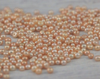 4-4.5mm Peach natural freshwater pearl loose flat back cabochons half drilled hole button pearl supplies gemstone beads 30 pcs LOT