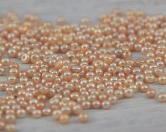 4-4.5mm Peach natural freshwater pearl loose flat back cabochons half drilled hole button pearl supplies gemstone beads 30 pcs LOT