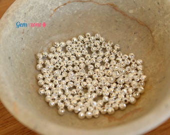 3mm Sterling Silver Bead / Diamond Cut Beads / Spacer Beads / Silver Beads / Ball Beads / DIY Beads / Silver Findings / Jewelry Making 50pcs