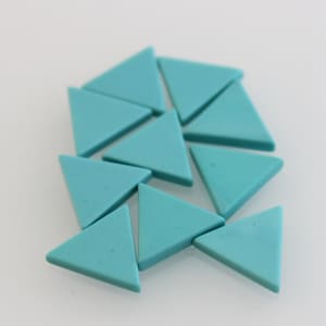 8X8MM Triangle flat Turquoise discs / flat undrilled blue gemstone slices / reconstructed Turquoise / 20 pcs Wholesale LOT