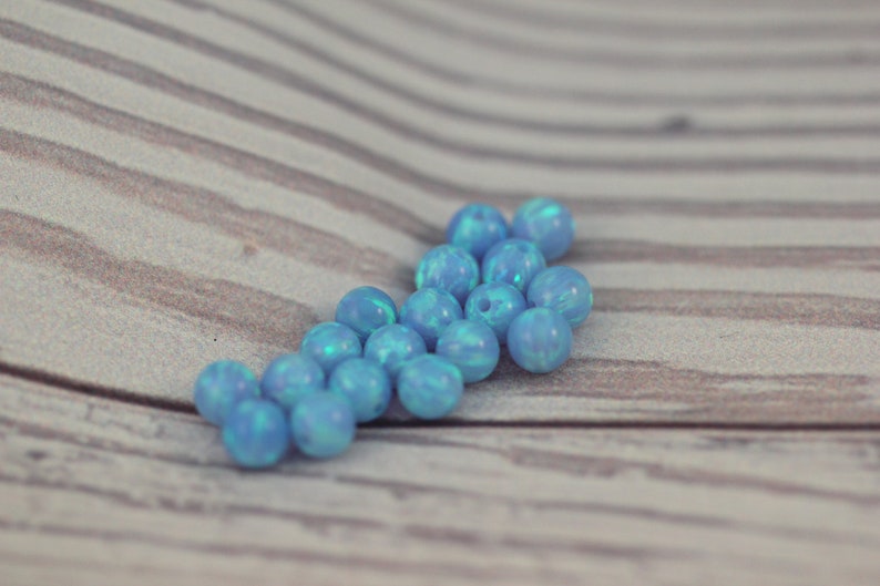 8MM lab created Opal bead / round loose bead / full drilled | Etsy