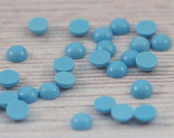 6MM Cabochons Turquoise / Rond Loose Smooth dos plat bleu Turquoise / Gemstone cabs / 10 pcs ou 50 pcs