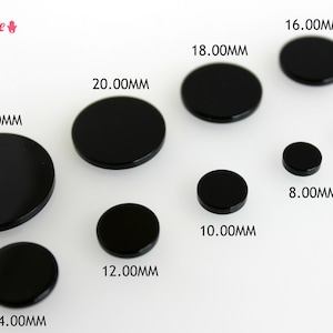 6mm - 25mm Flat Natural Onyx Discs / Round Onyx Slices / Loose Black Onyx Stone / Natural Gemstone Disc / Size to your choice / 10 Pcs LOT