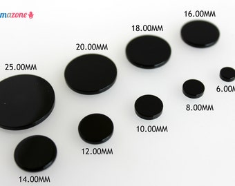 14MM Round Flat Natural Onyx / Loose Onyx / Black Onyx / Flat Gemstone / Loose Gemstone / Natural Gems / Fabrication de bijoux / 6 Pcs Lot Bulk