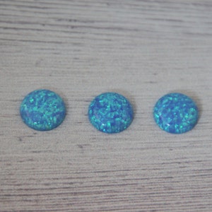 6MM Opal cabochons / Blue White opal / Loose Gemstone Cabochons / October birthstone / great for bridal jewelry / 50 pcs Wholesale LOT image 4