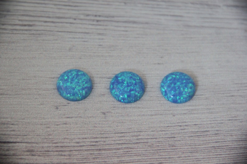 6MM Opal cabochons / Blue White opal / Loose Gemstone Cabochons / October birthstone / great for bridal jewelry / 50 pcs Wholesale LOT image 4