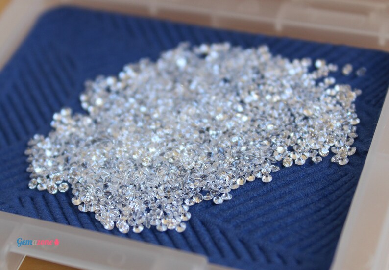 4.00mm White Cubic Zirconia Loose Simulated Diamonds / Etsy UK